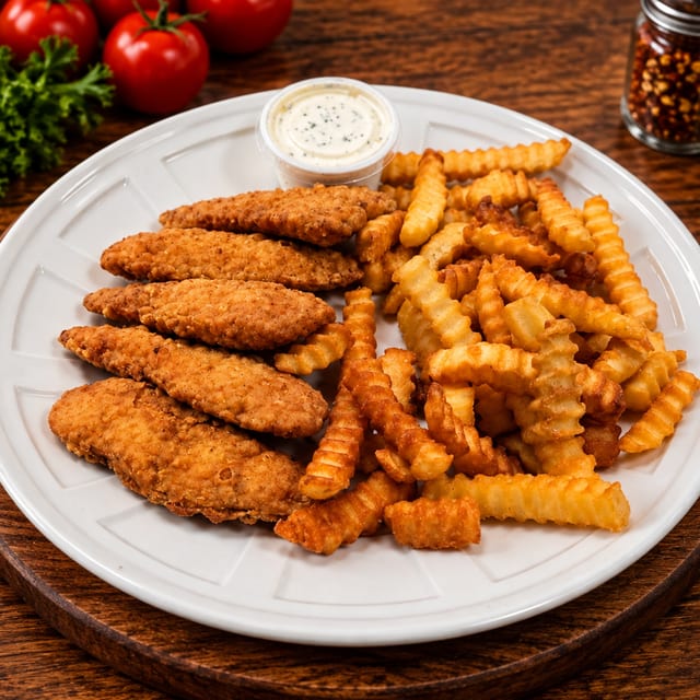 Chicken Fingers with Fries.