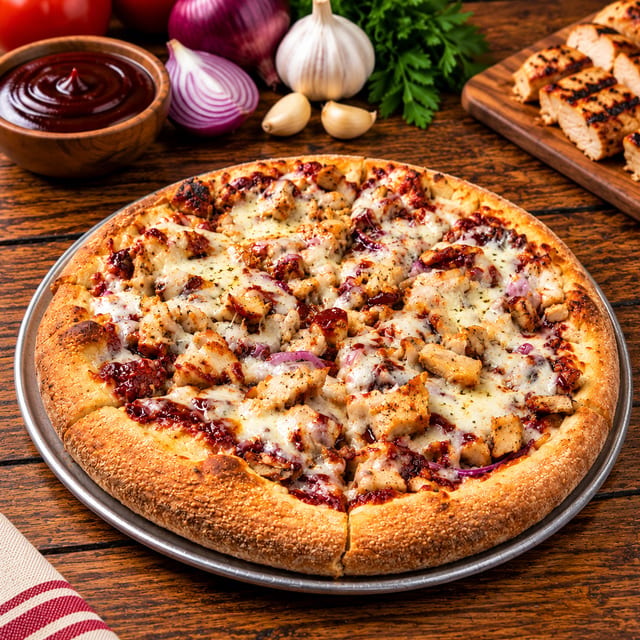 Chicken BBQ Pizza.