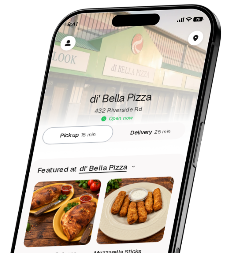di' Bella Pizza app preview