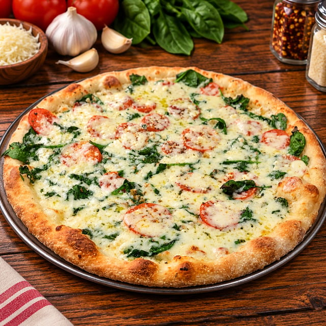 Spinach Pizza.
